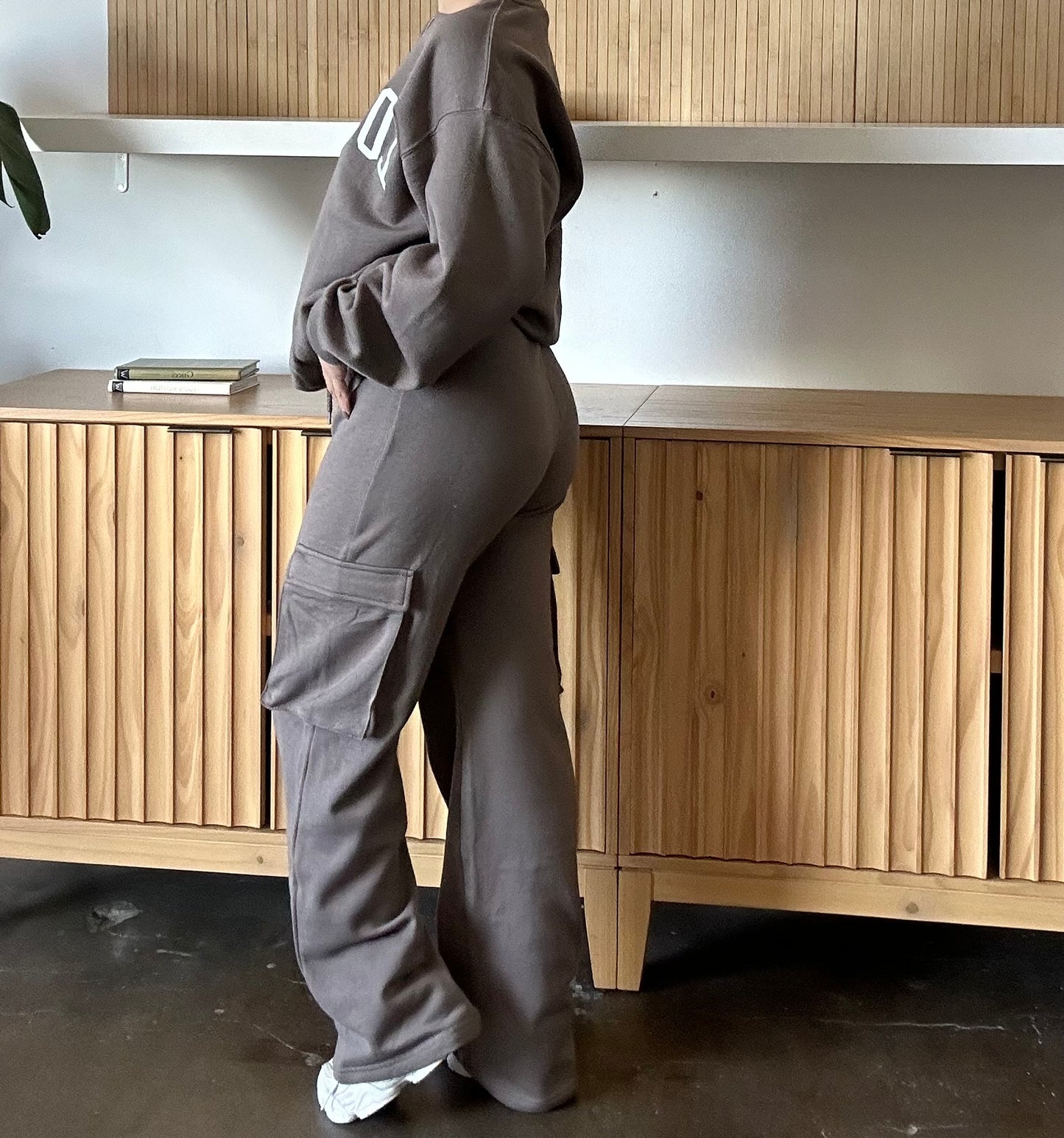 Cargo sweat pants- mocha