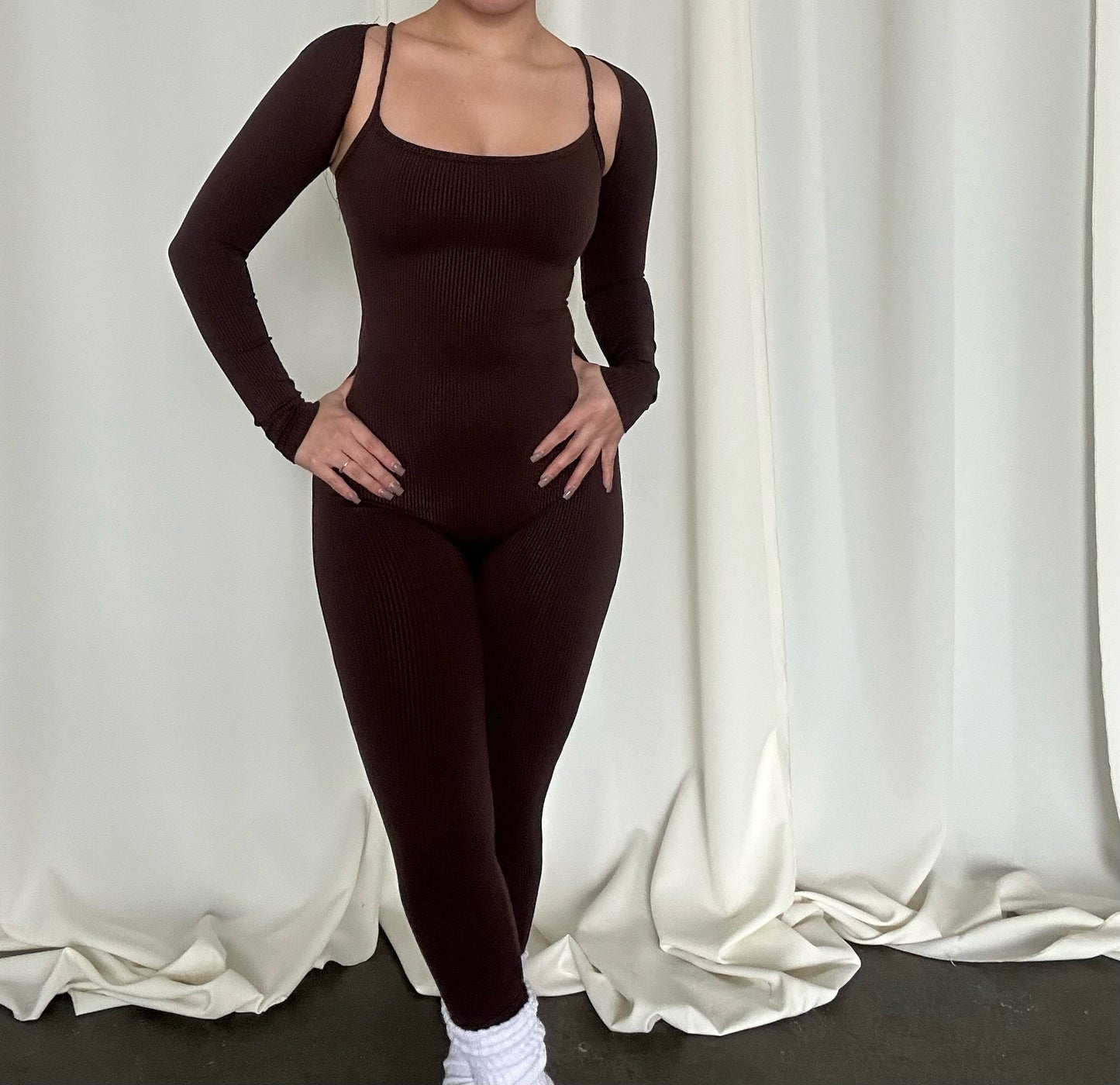 Ballerina 2 pc Jumpsuit- Chocolate