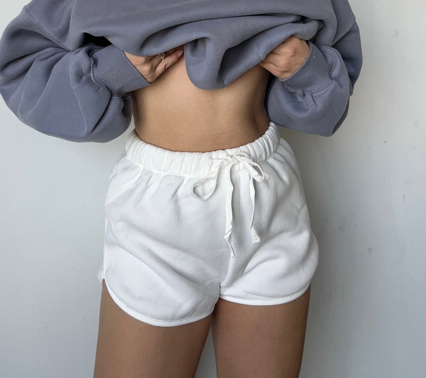 Honey Crew Shorts- White