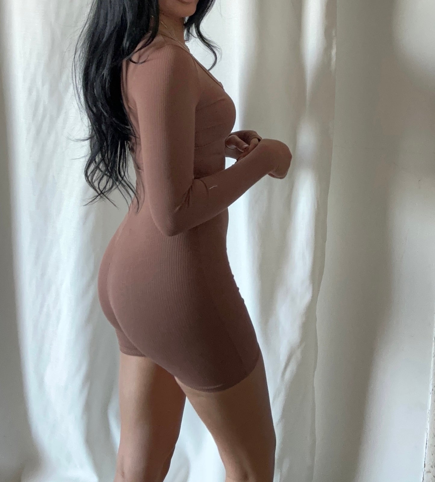 Autumn girl Romper- Chestnut