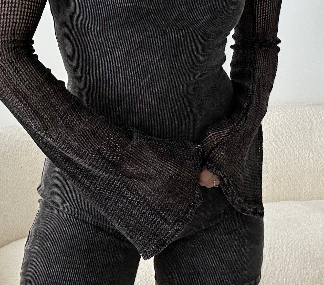 Serenity 2 pc Romper Charcoal