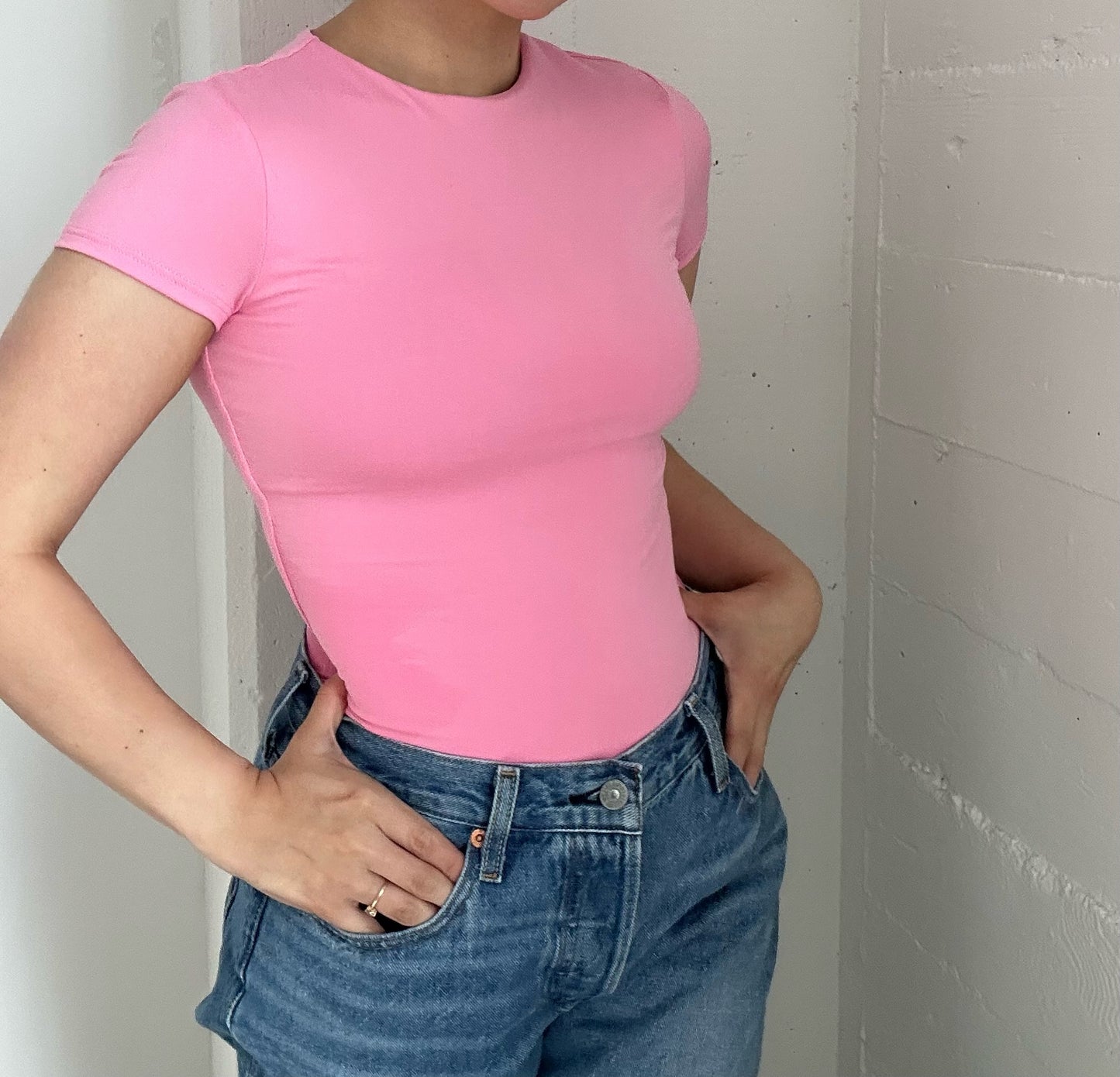 Fitted Basic Tee- Barbie