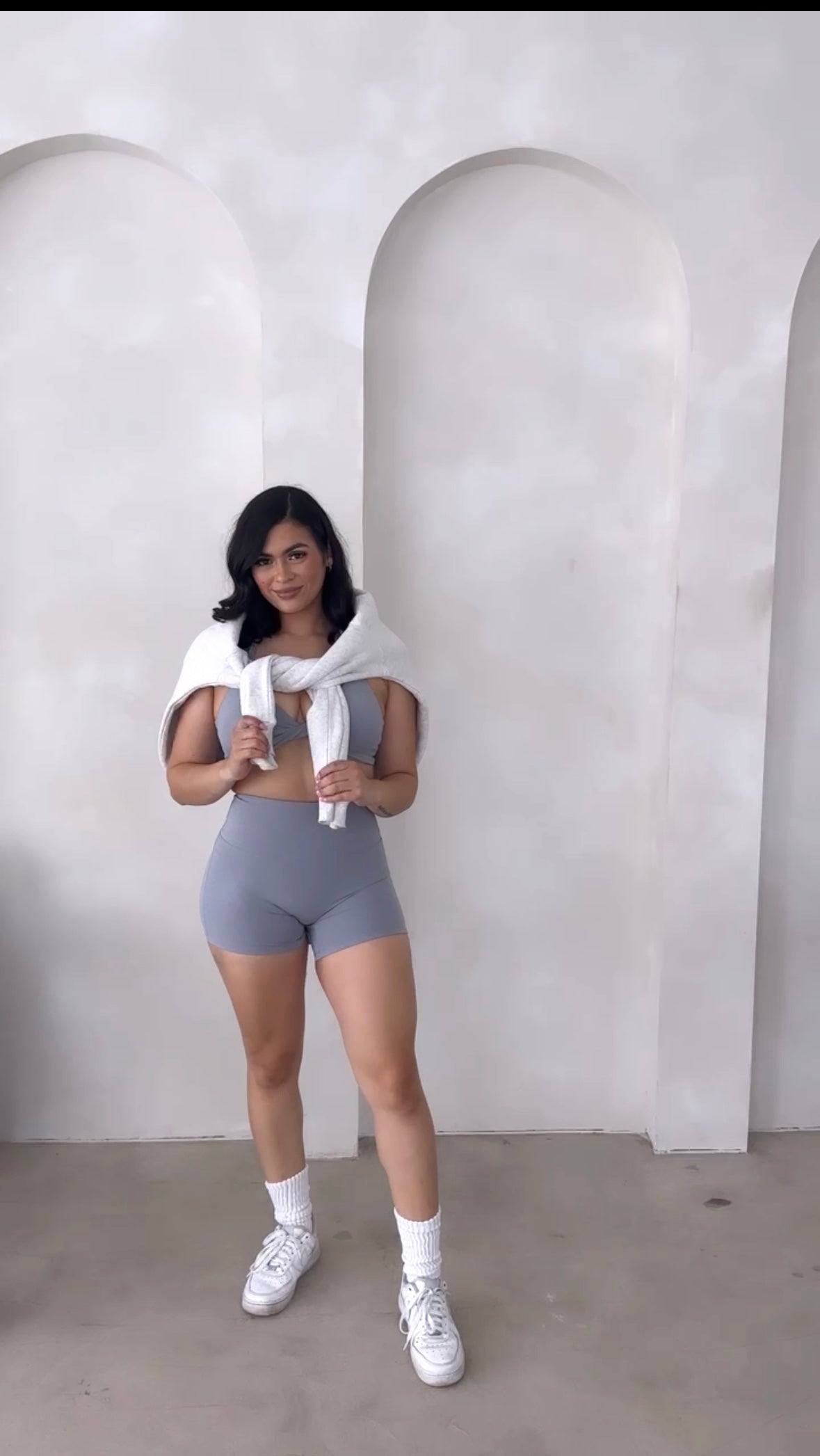 Crossover Bra- Lt Gray