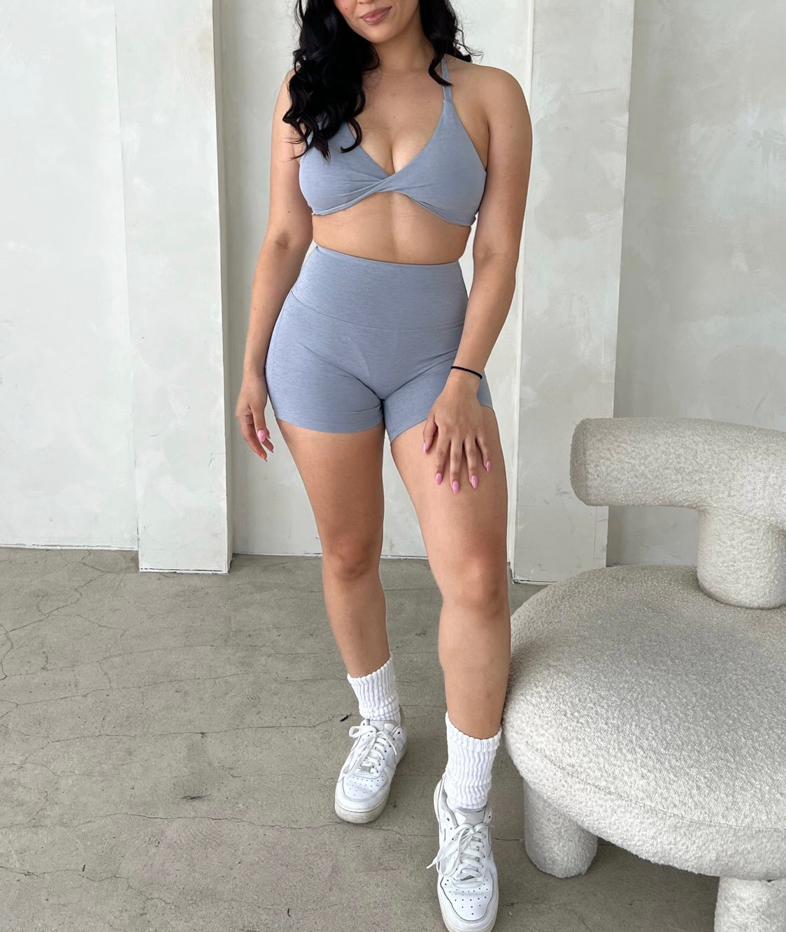 Crossover Bra- Lt Gray