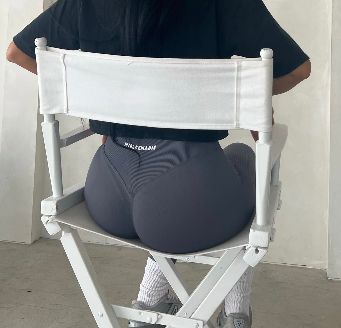 Ribbed Leggings- Dark Gray