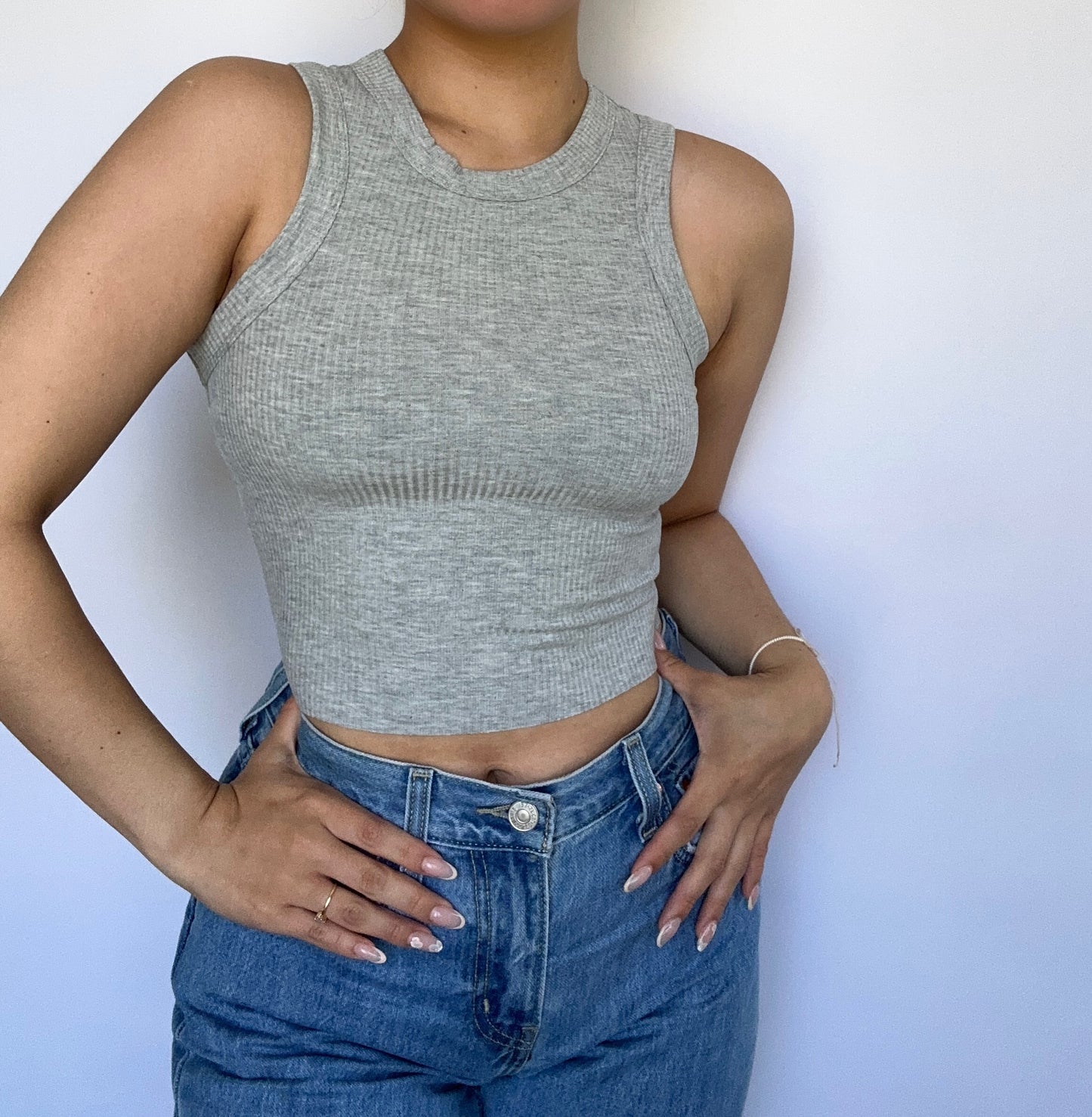Ribbed Tank Top- Heather