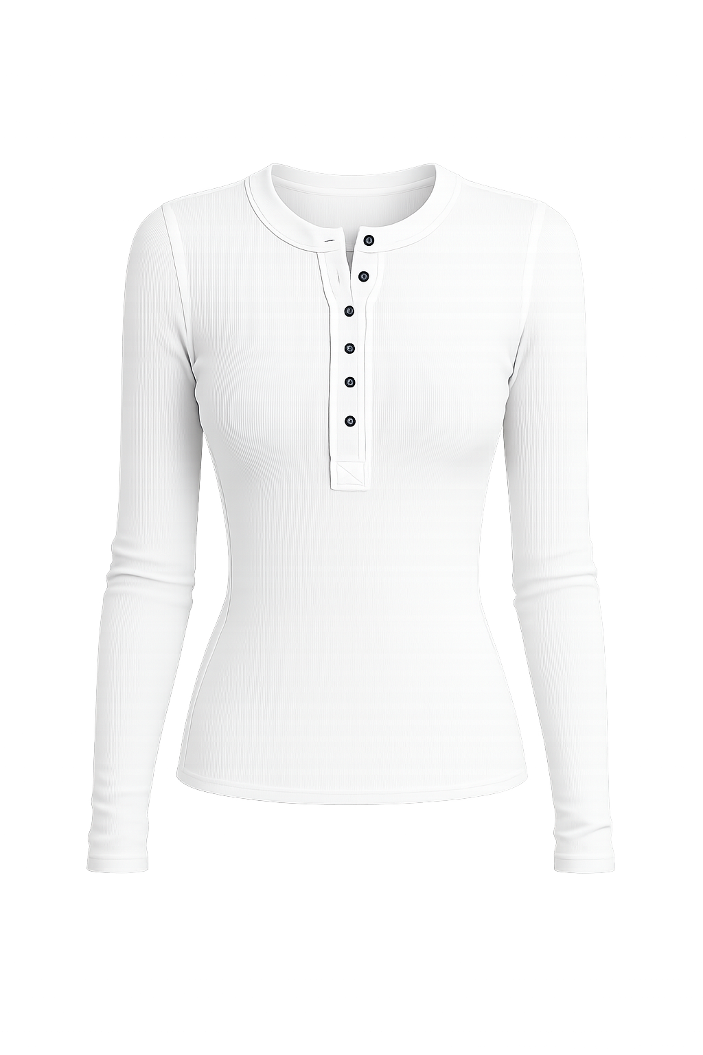 Henley Long Sleeve- Ivory