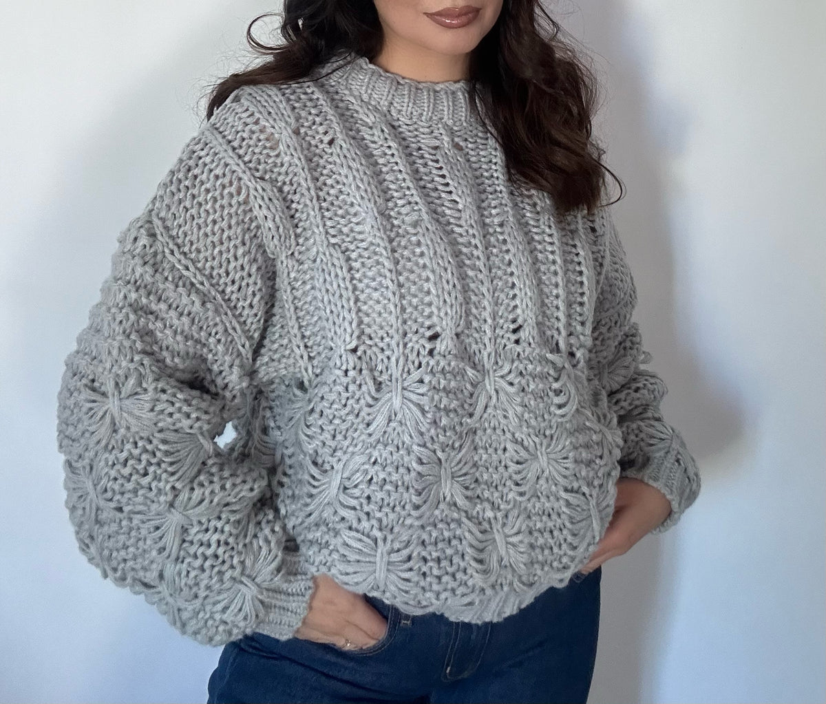 Chunky Knit- Grey