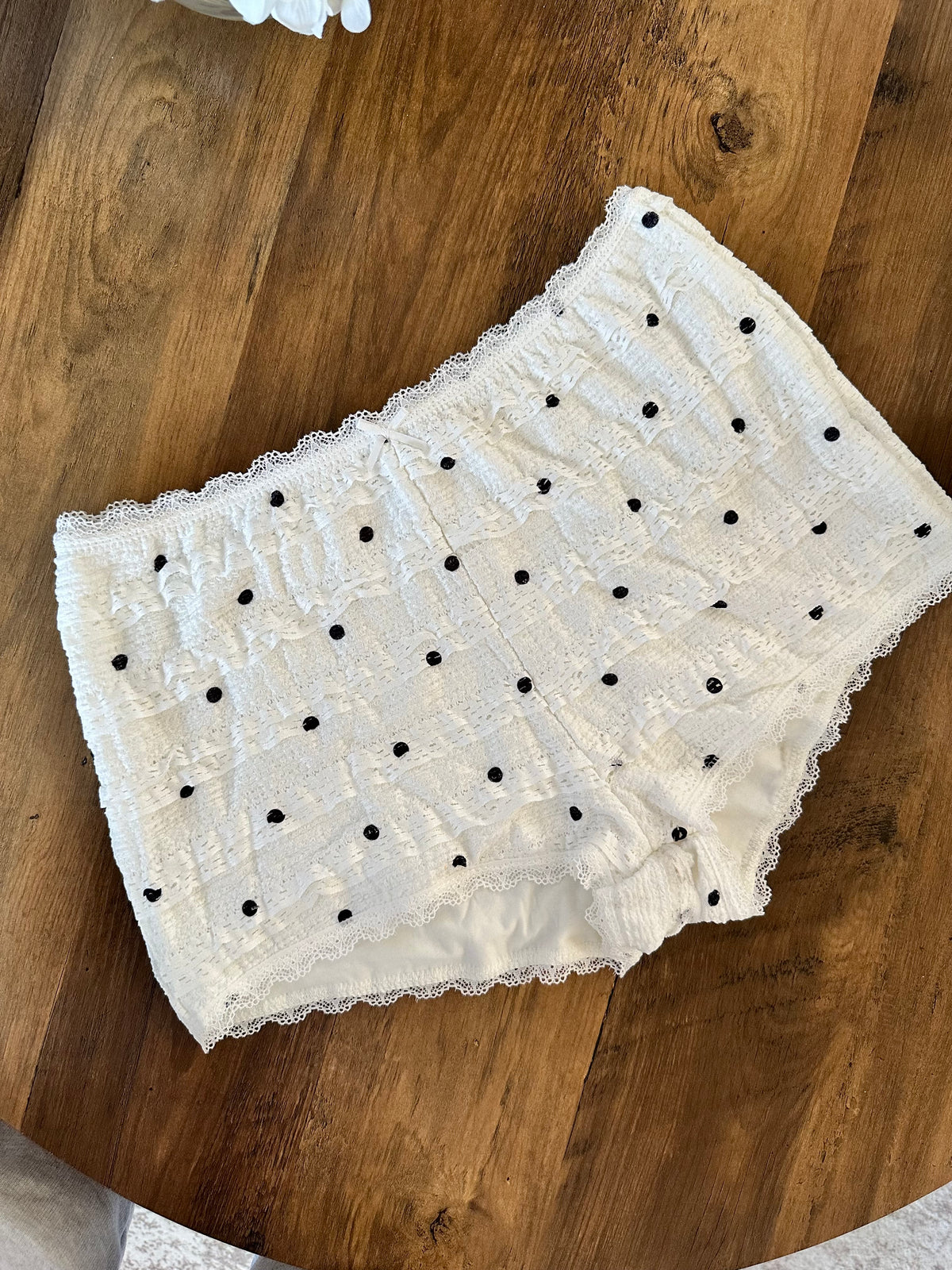 Polka Dot Lace Shorts