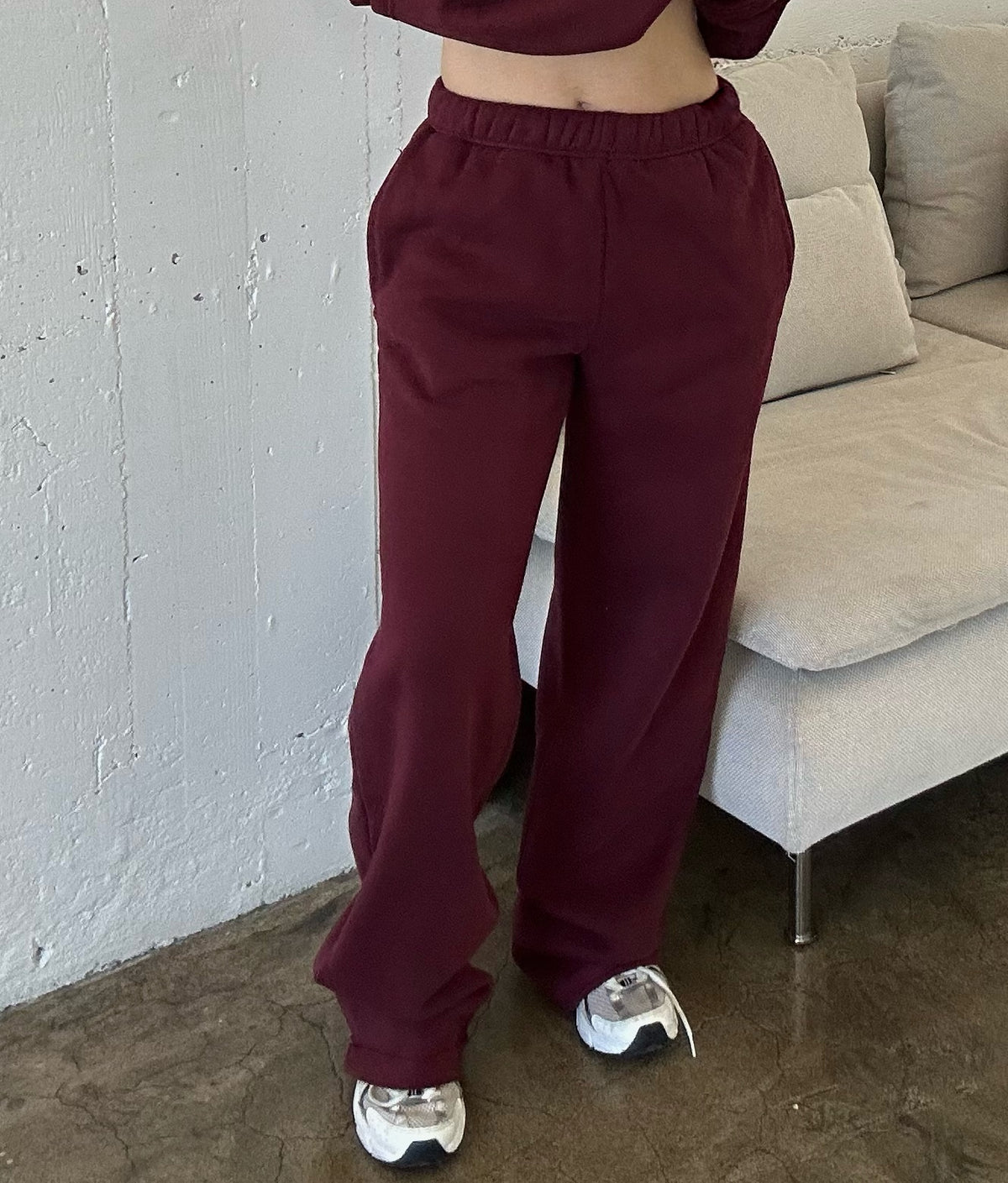 Honey Straight Leg Dark Cherry Sweats