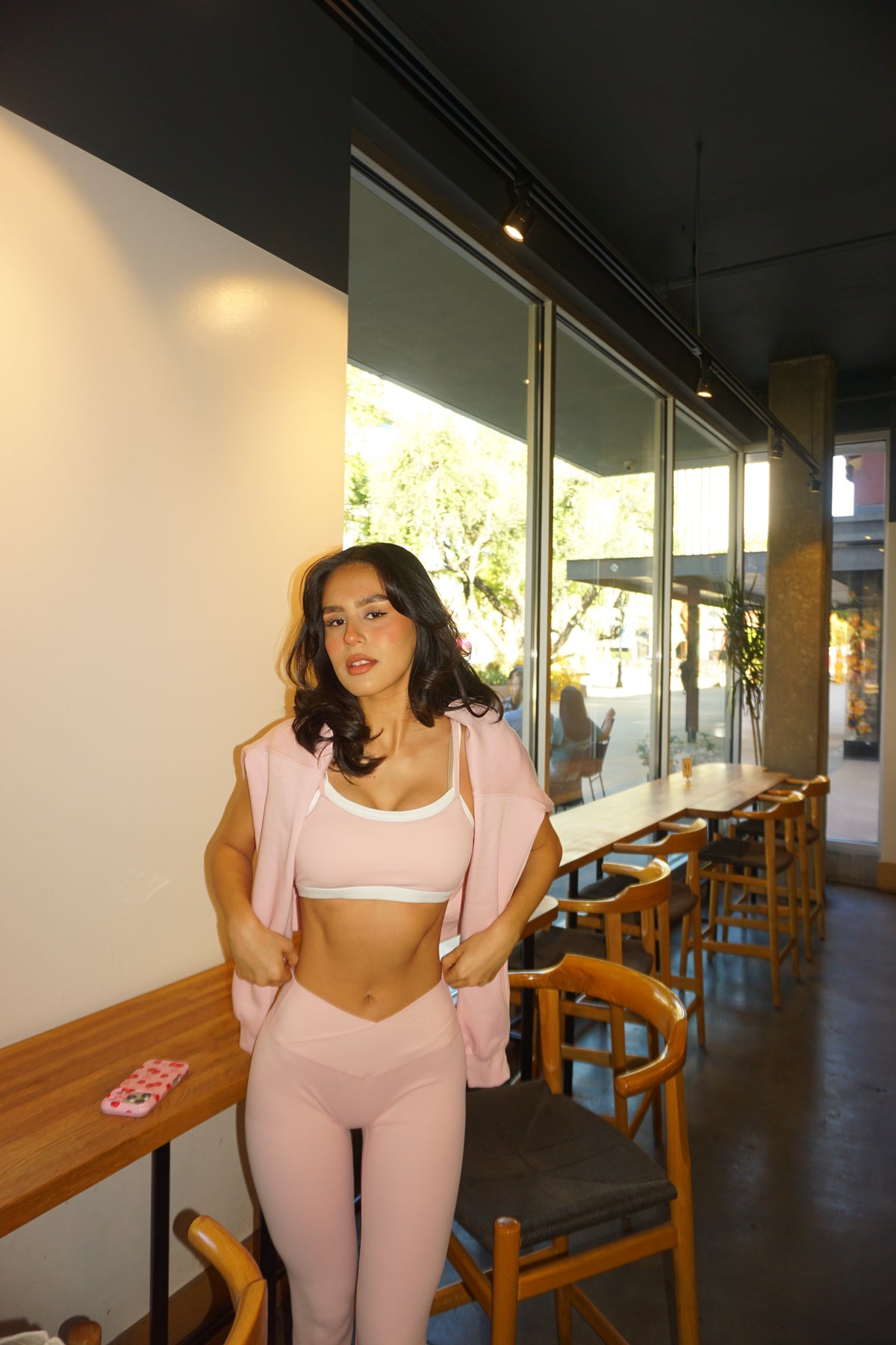 Form Contrast Bra- Baby Pink