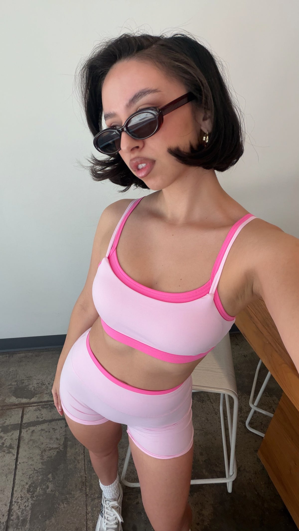 Form Contrast Bra- Pink/Pink