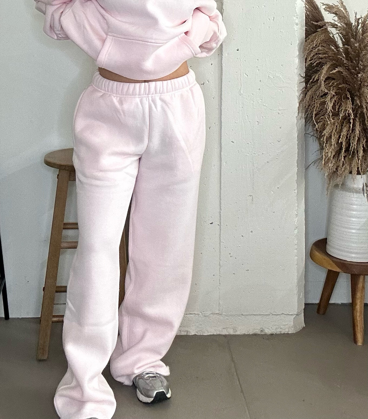 Honey Straight Leg Powder Pink Sweats