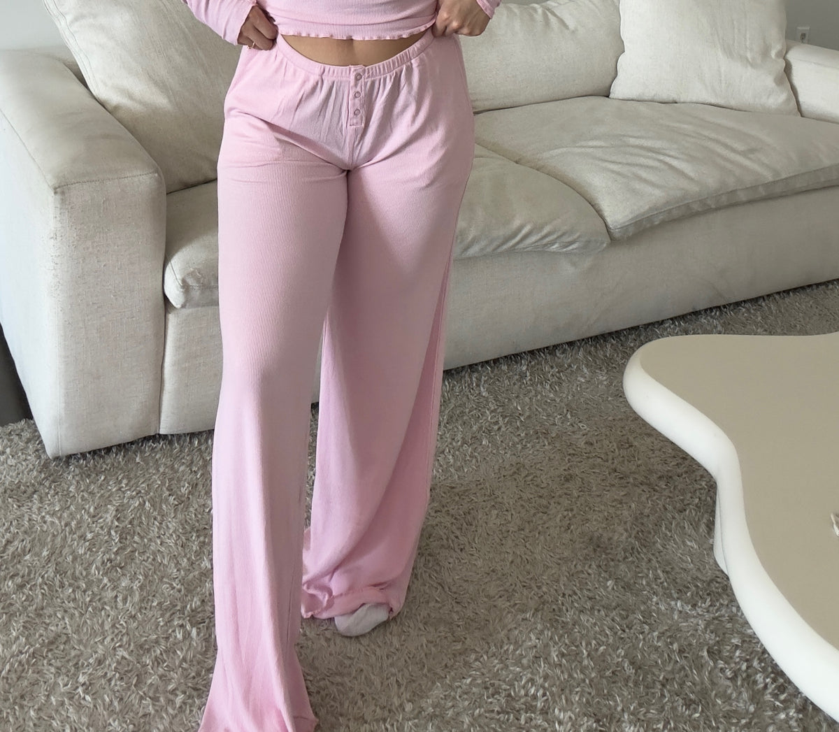 Soft Lounge Pants- Baby Pink