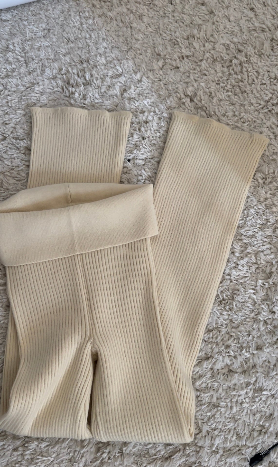 Knitted fold over pants