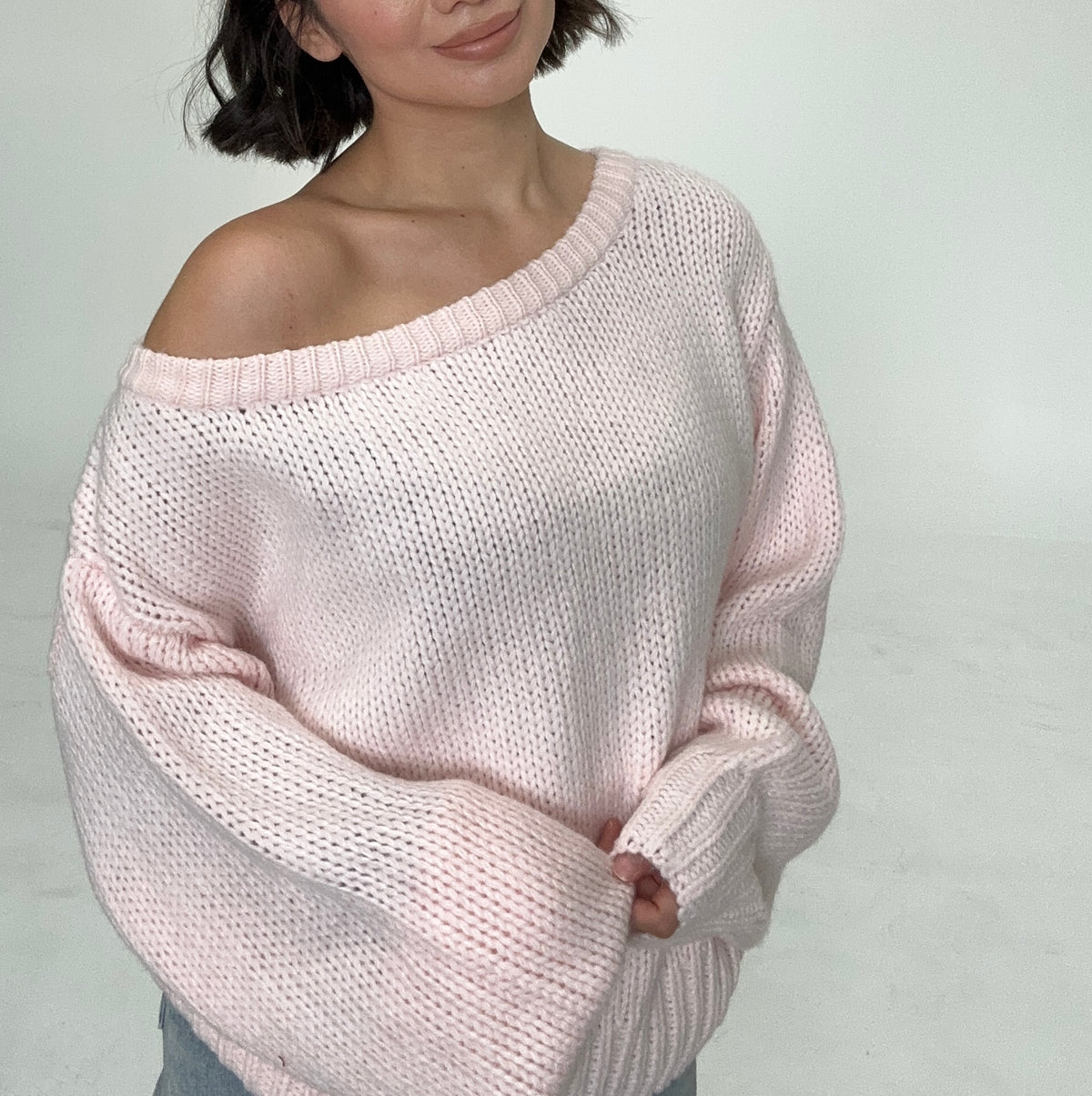 Emma Knit Sweater- Blush