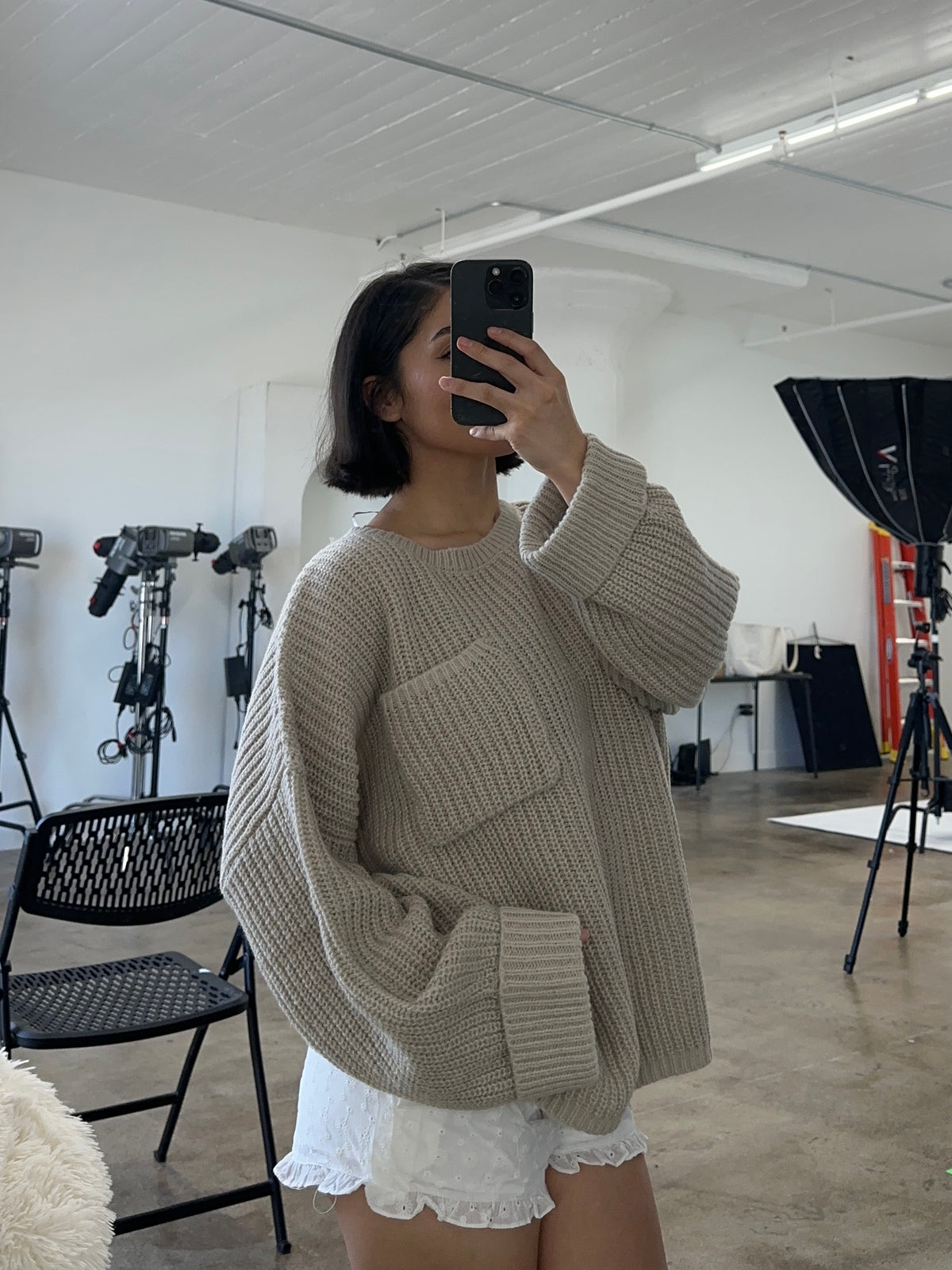 Fall Oversized Knit- Lt Taupe