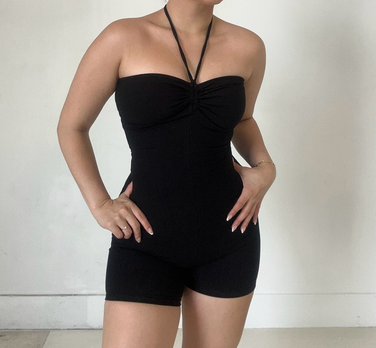 Halter Romper- Black