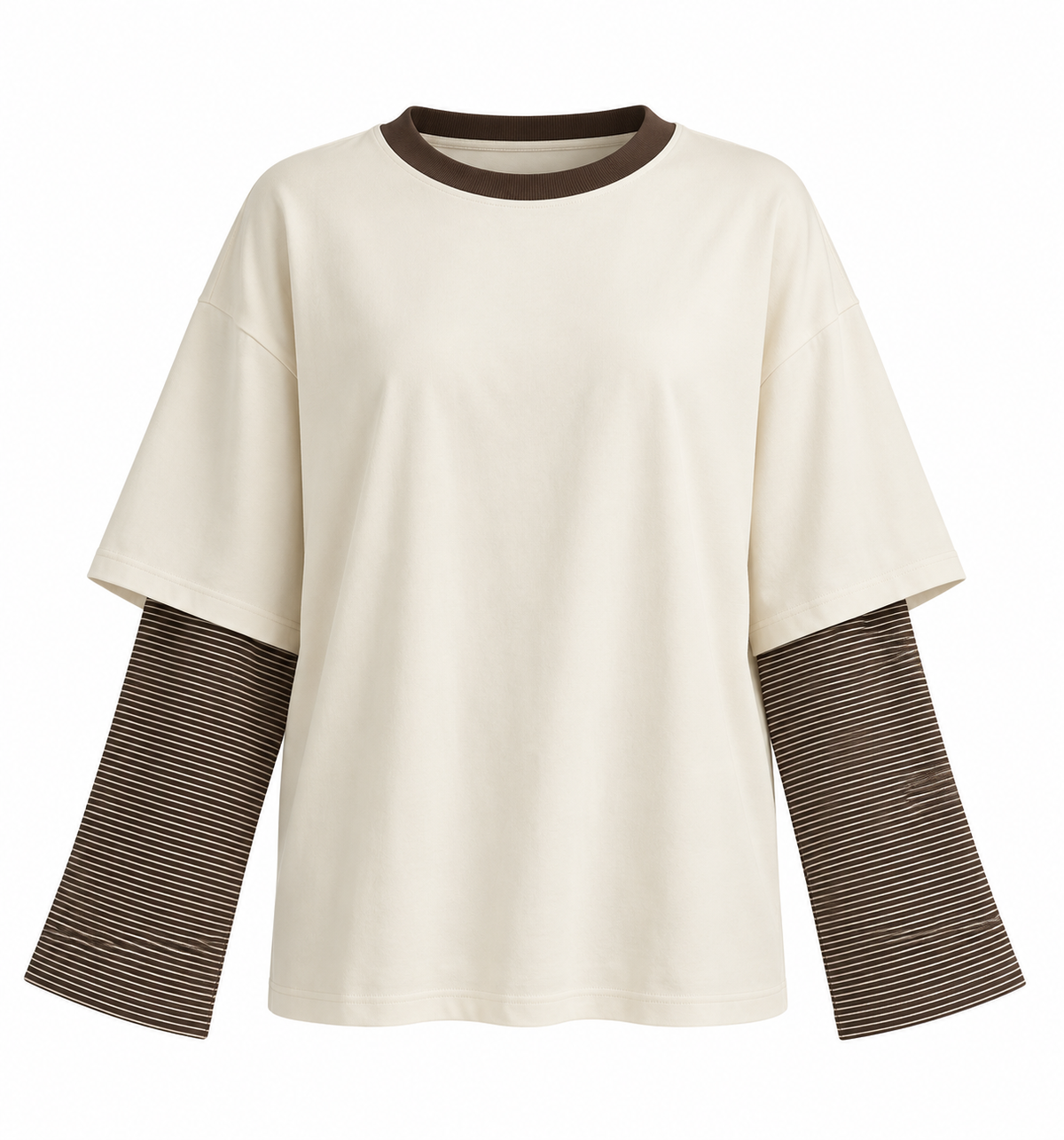 Mandy Long Sleeve - Chocolate/Beige