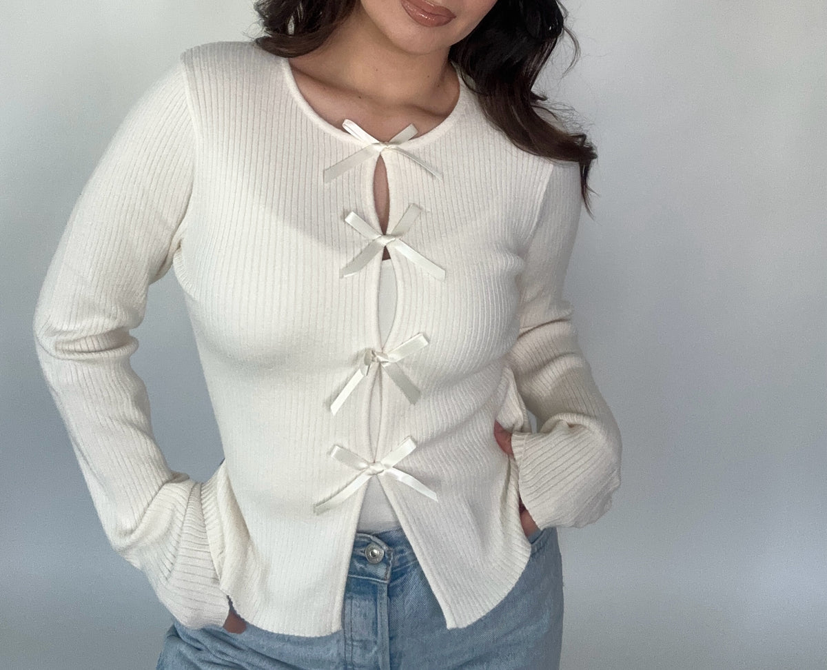 Anastasya Knit Sweater- ivory