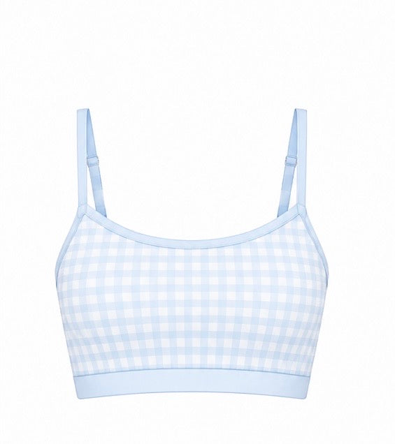 (Pre Order Ships 5/29)  Contrast Bra- Gingham Blue