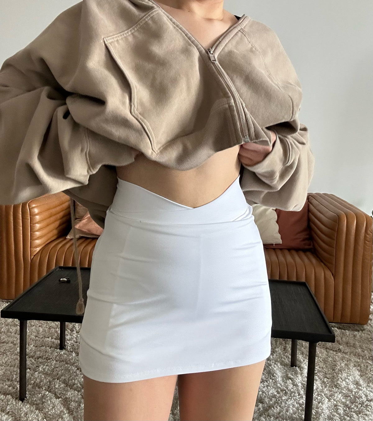 Tennis mini skirt- white